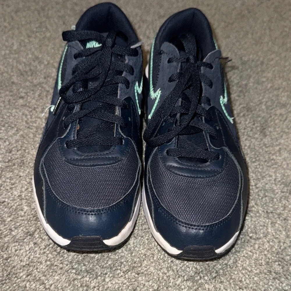 Nike Air Max Dark Blue and Light Green Sneakers
